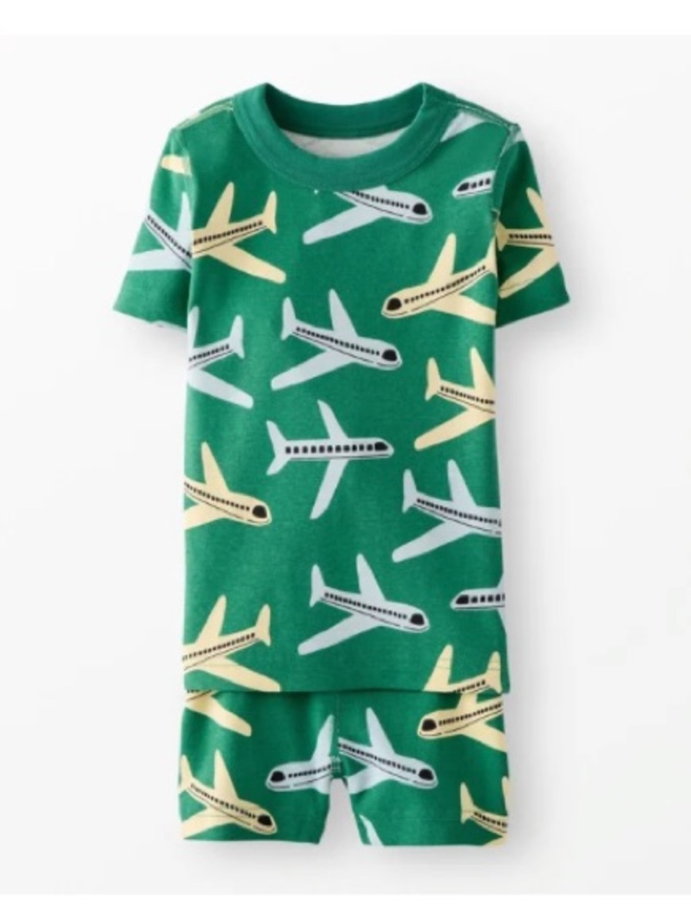 Hanna Andersson Kids Airplane Pajama Set Shorts + Top Size 10 NWT